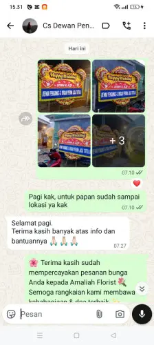 Testimonial Papan Bunga Pernikahan kudus